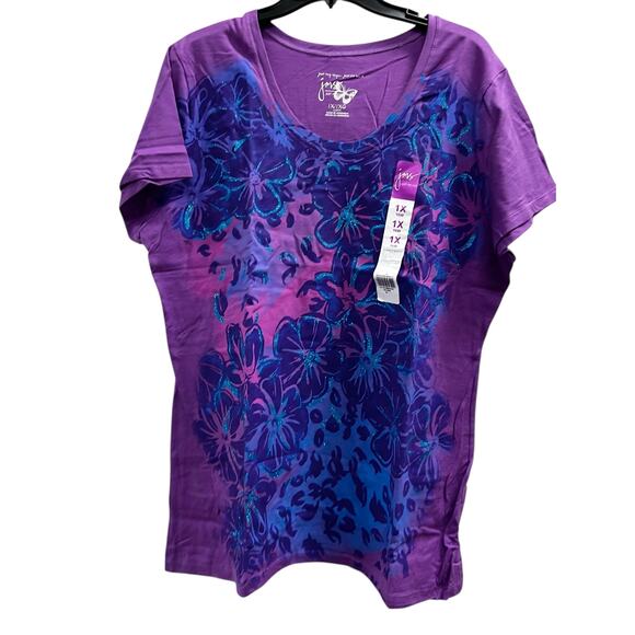 JMS bundle of four whimsy dress tees longer length NWT plus sz 1X 16W - Picture 6 of 16